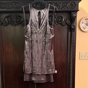 Free People Embellished Gray Dress Tunic